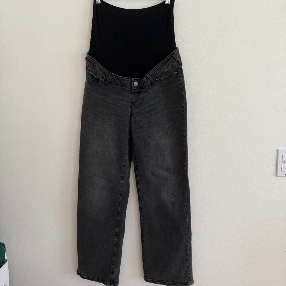 SERAPHINE |  Women's Wide Leg Maternity Jeans In Gray